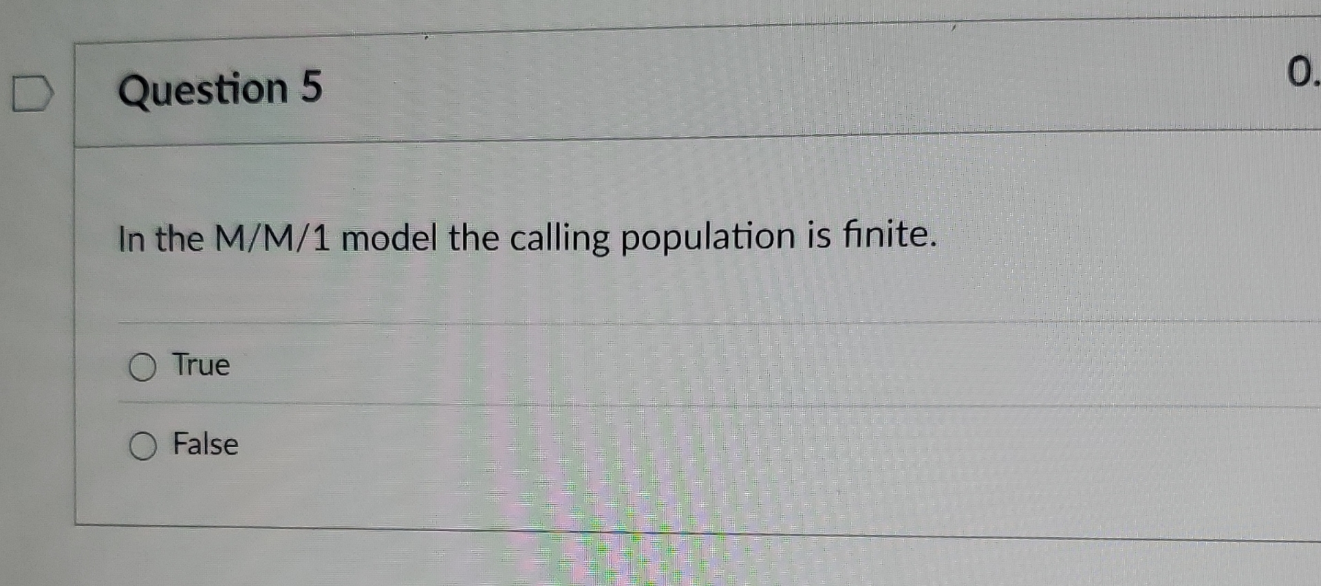 High Quality SOLUTION Question 5In the M/M/1 ﻿model the calling ...