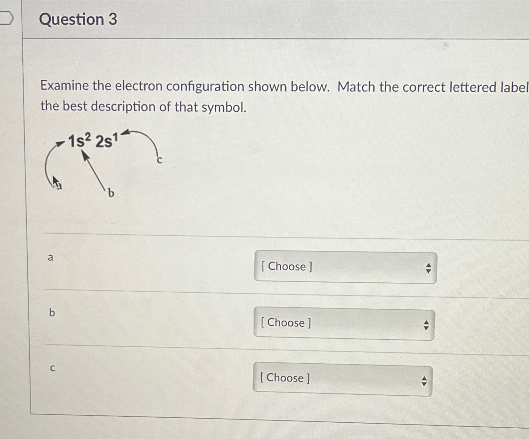 Solved Question 3Examine The Electron Configuration Shown | Chegg.com