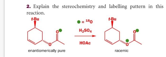 Solved 2. Explain the stereochemistry and labelling pattern | Chegg.com