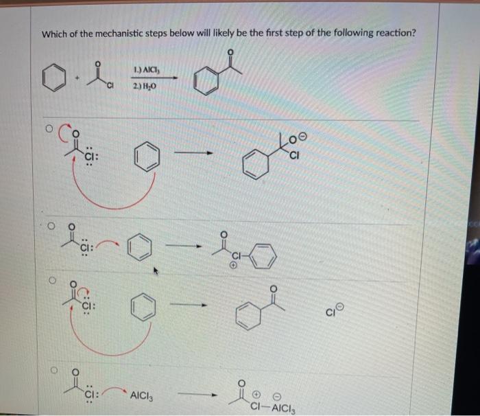 Solved Which of the mechanistic steps below will likely be | Chegg.com