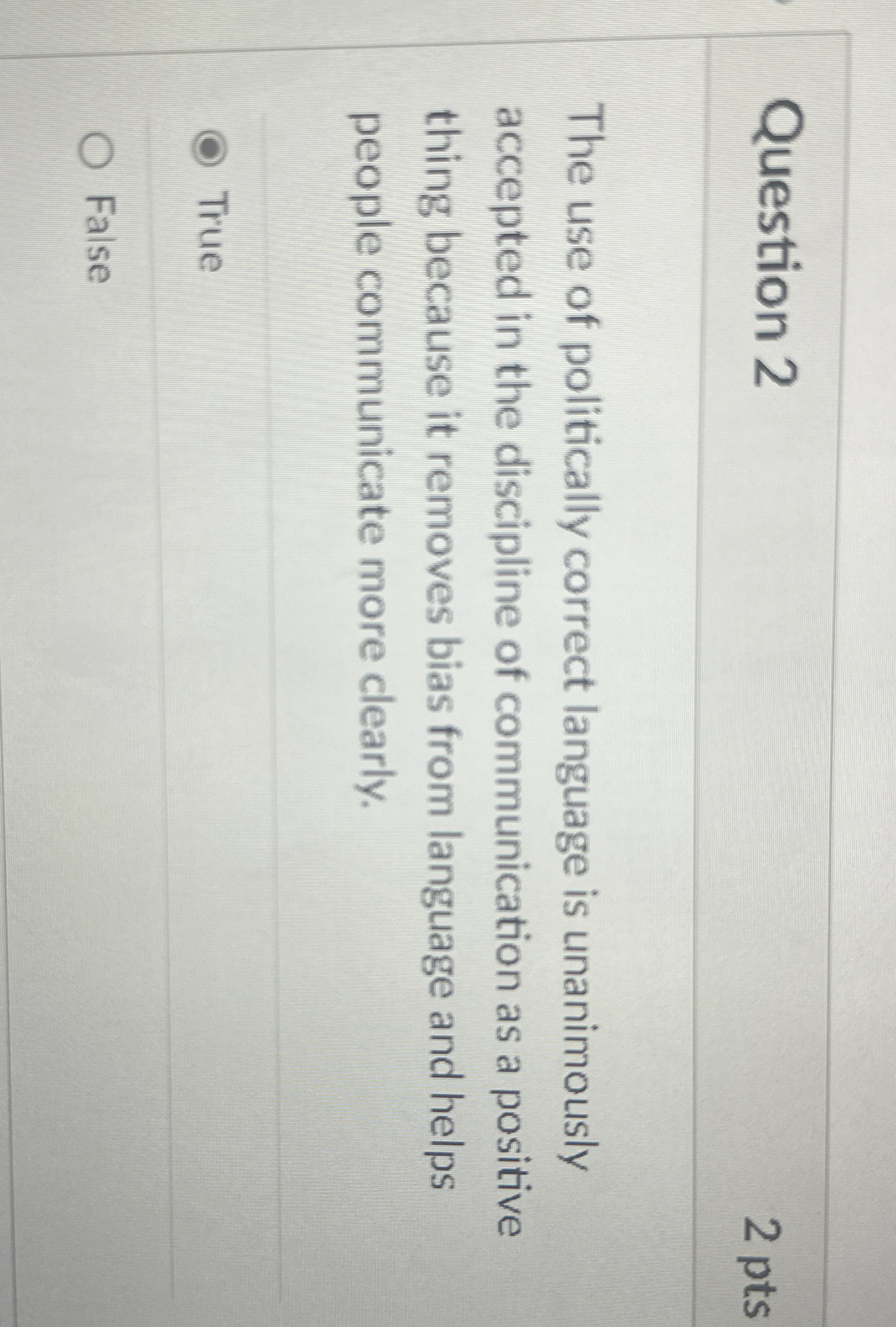 Solved Question 22ptsThe use of politically correct language | Chegg.com