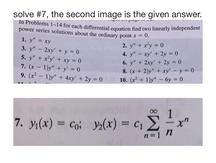 Solved solve #7, the second image is the given answer. In | Chegg.com
