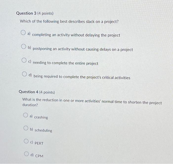 Solved Question 3 (4 points) Which of the following best | Chegg.com