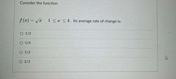 Solved Consider the function f() = 1 | Chegg.com