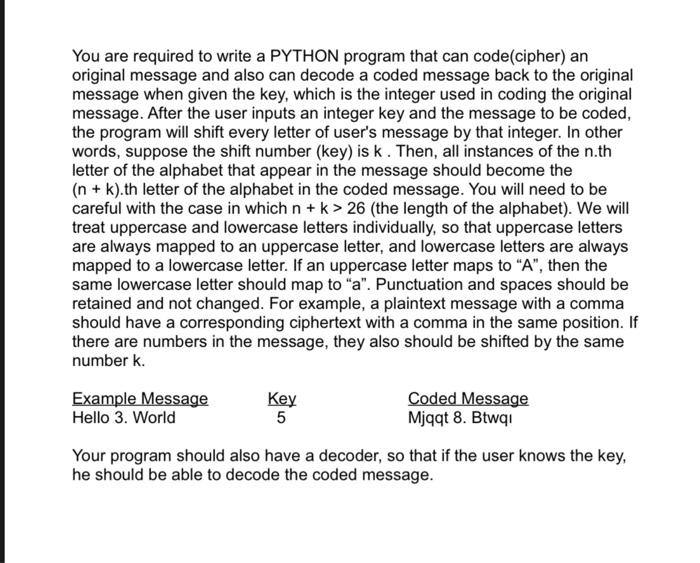 Solved You are required to write a PYTHON program that can | Chegg.com