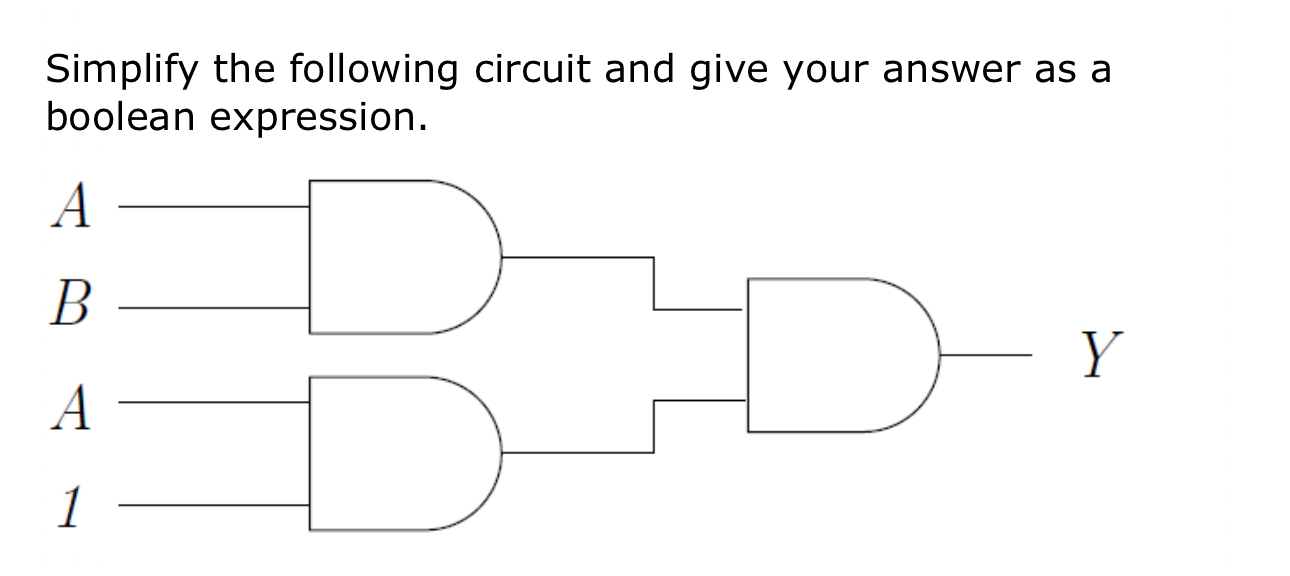 Simplify the following circuit and give your answer | Chegg.com