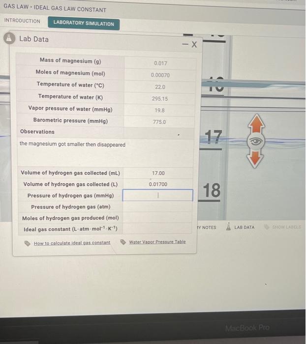 Solved GAS LAW. IDEAL GAS LAW CONSTANT INTRODUCTION