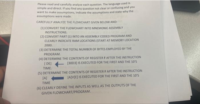 Solved Please read and carefully analyze each question. The | Chegg.com