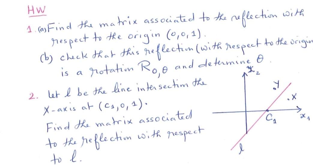 Solved a Hw 1. (a) Find the matrix associated to the | Chegg.com