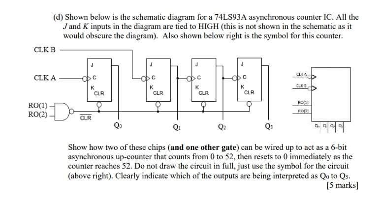 Solved (d) Shown below is the schematic diagram for a | Chegg.com