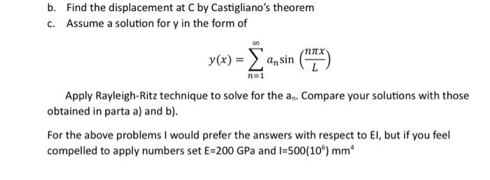 Solved Figure 1a Figure 1bb. Find The Displacement At C By | Chegg.com