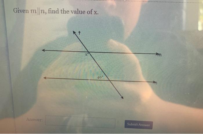 Solved Given m∥n, find the value of x. | Chegg.com