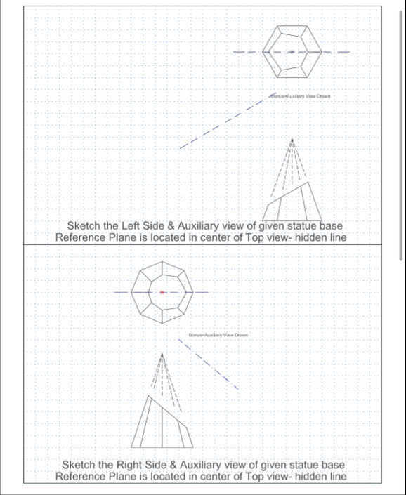 Can you please draw the missing view and complete the | Chegg.com