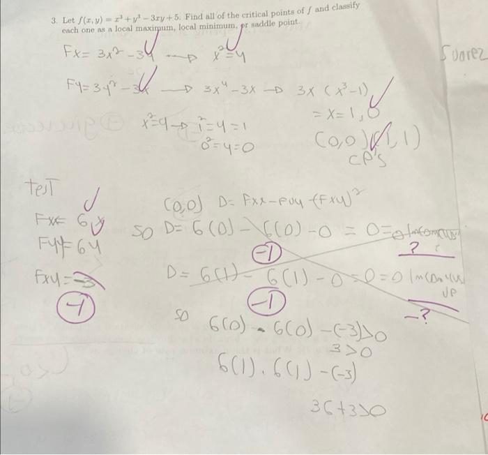 Solved 3. Let /(x,y) = + Y2 - 317 +5. Find All Of The | Chegg.com