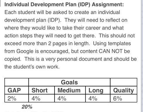 individual development assignment