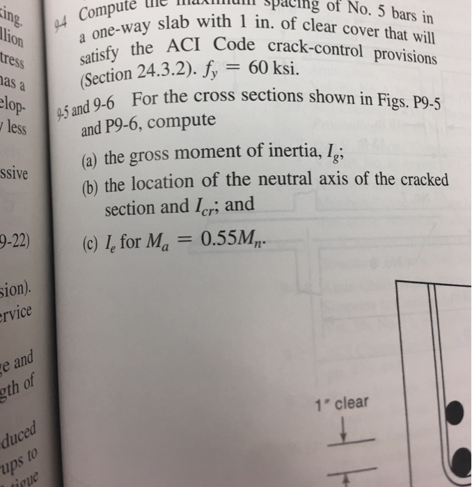 Reinforced Concrete Design 1. Solve Problem 9-5 In | Chegg.com