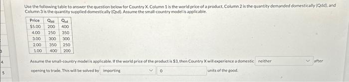 Solved Use The Following Table To Answer The Question Below | Chegg.com