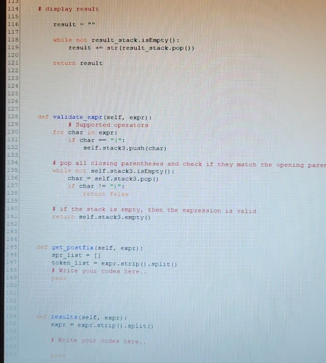 in python you need to implement specified | Chegg.com