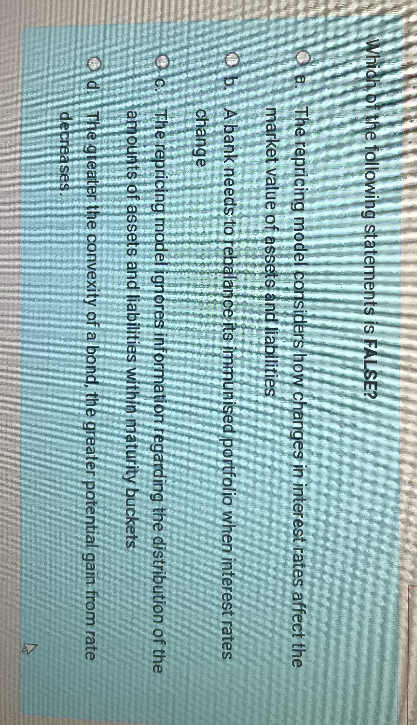 Solved Which of the following statements is FALSE?a. ﻿The