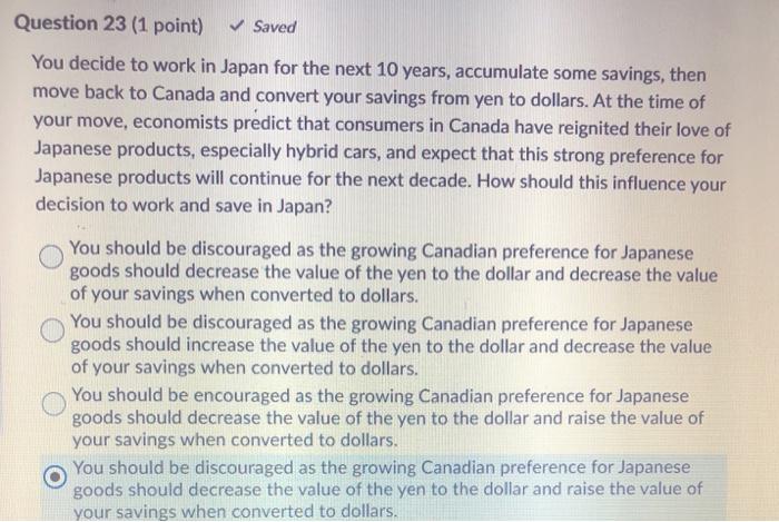 Solved Question 18 (1 point) Which of the following is an | Chegg.com