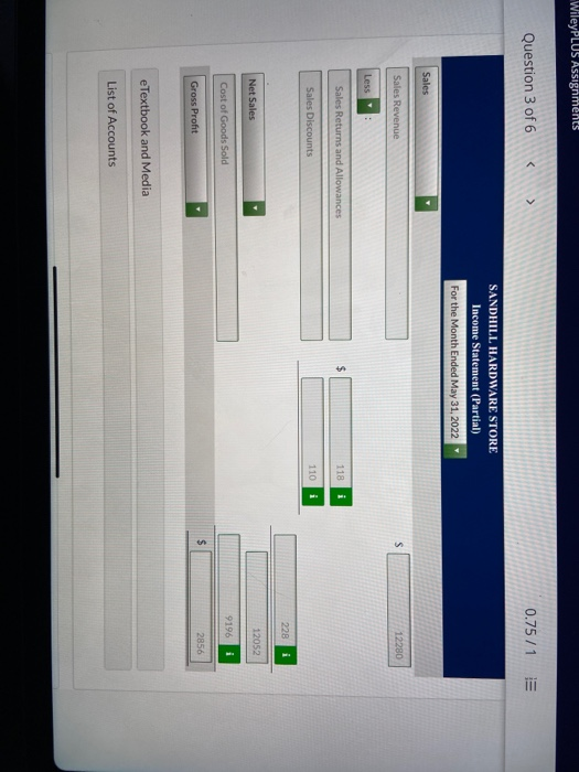 Solved eTextbook and Media List of Accounts x Your answer is | Chegg.com