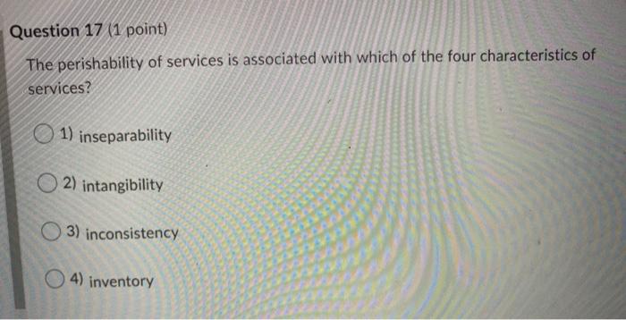 four characteristics of services