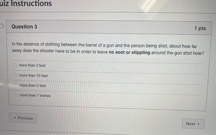 Solved uiz Instructions Question 3 1 pts In the absence of | Chegg.com