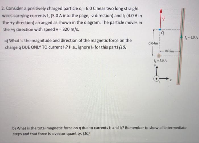 Solved 2. Consider a positively charged particle q = 6.0 C | Chegg.com