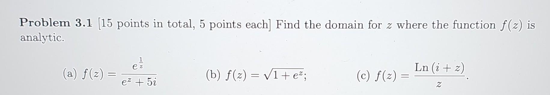 Solved Problem 3.1 [15 points in total, 5 points each] Find | Chegg.com