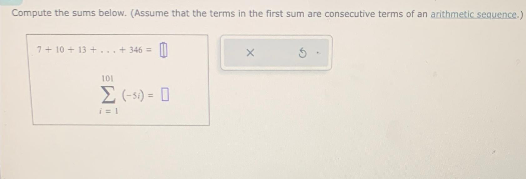 Solved The Sum Of The First Mathrmn Terms Sn Or Cheggcom