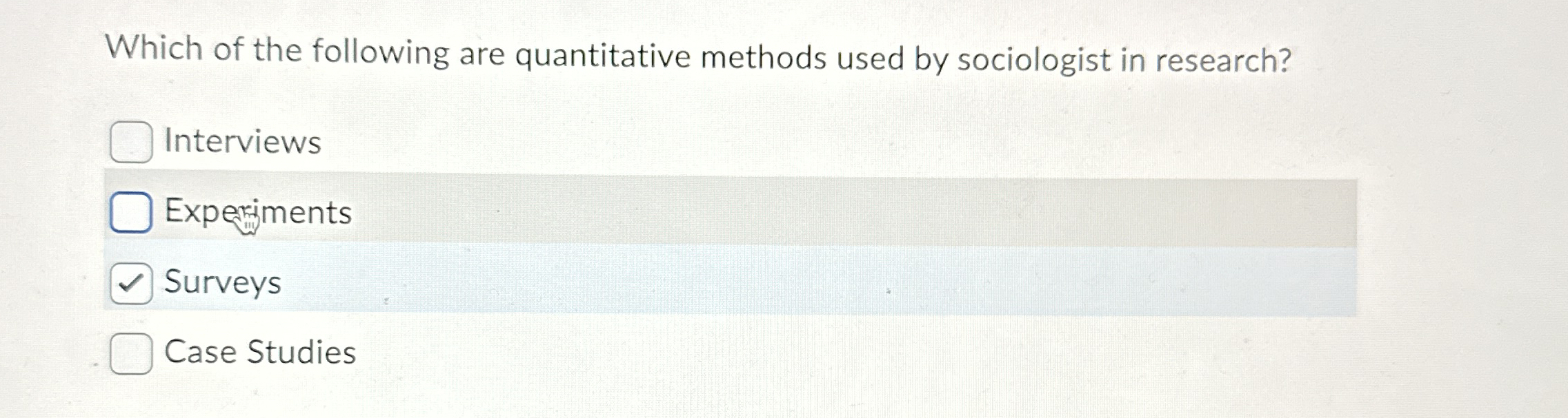 Solved Which of the following are quantitative methods used | Chegg.com