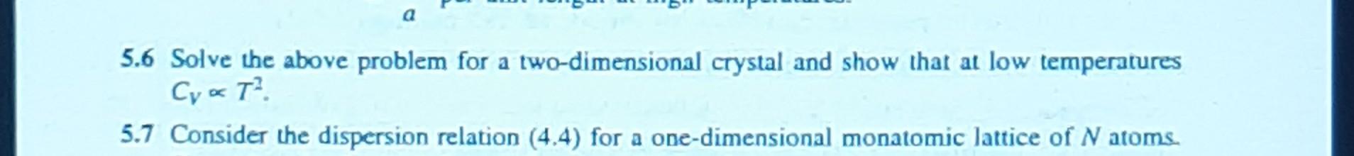 Solved 5.6 Solve the above problem for a two-dimensional | Chegg.com