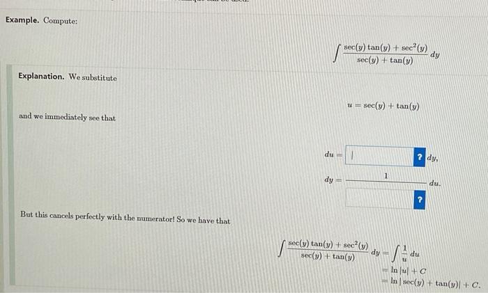 Solved Example. Compute: Explanation. We Substitute And We 