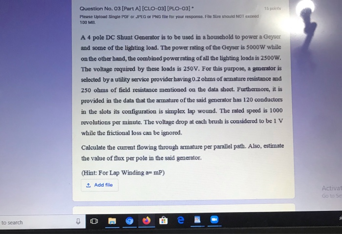 solved 15 points question no 03 part al clo 03 plo 0 chegg com chegg