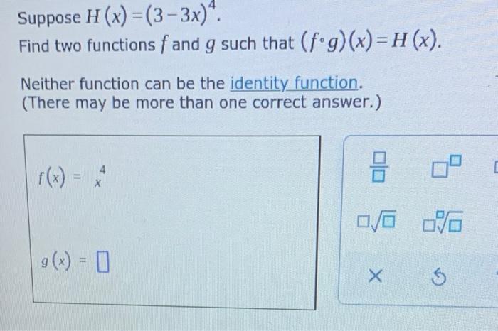 Solved Suppose H X 3 3x Find Two Functions F And G