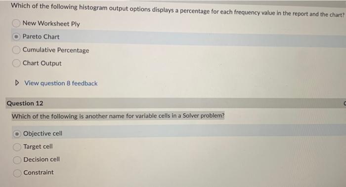 Solved Which of the following histogram output options | Chegg.com