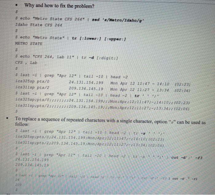 5.3) Please follow the following Linux shell commands | Chegg.com