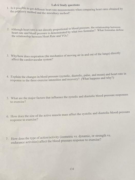 Solved Lab 6 Study questions 1. Is it possible to get | Chegg.com