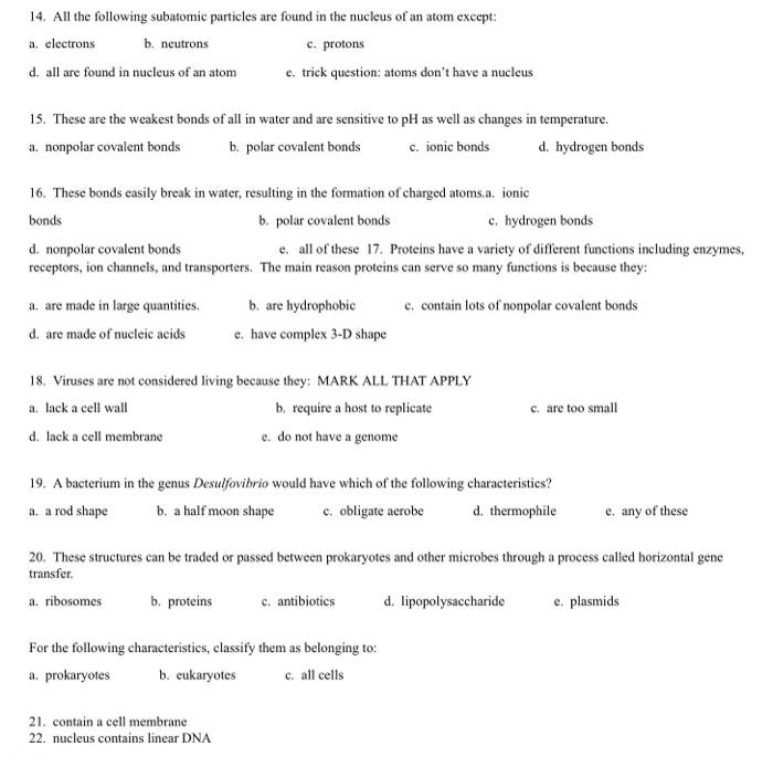 the nucleus of an atom contains which of the following subatomic particles