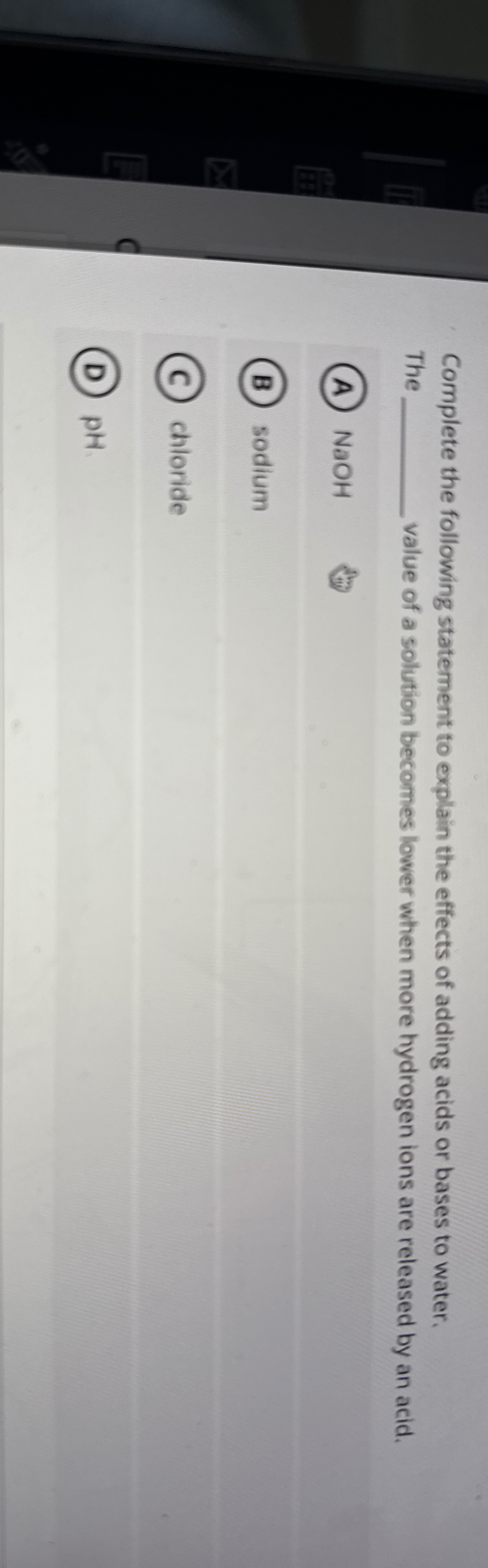 Solved Complete the following statement to explain the