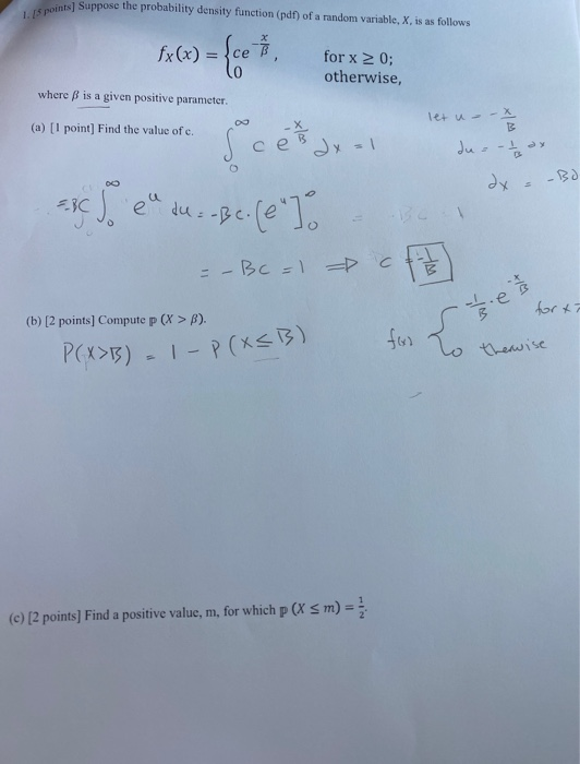 Solved ints Suppose the probability density function (pdf) | Chegg.com