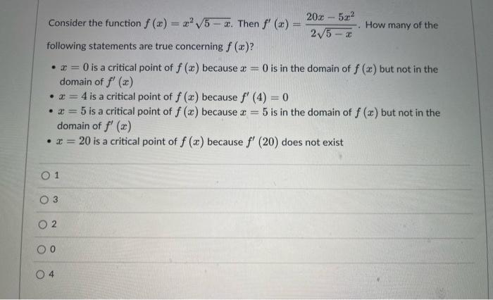 Solved 20. - 5.22 Consider the function f(x) = 25 - 2. Then | Chegg.com