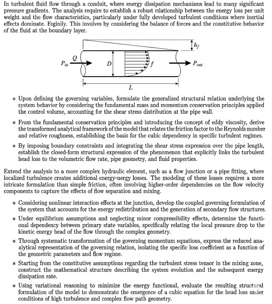 Solved In ﻿turbulent fluid flow through a conduit, where | Chegg.com