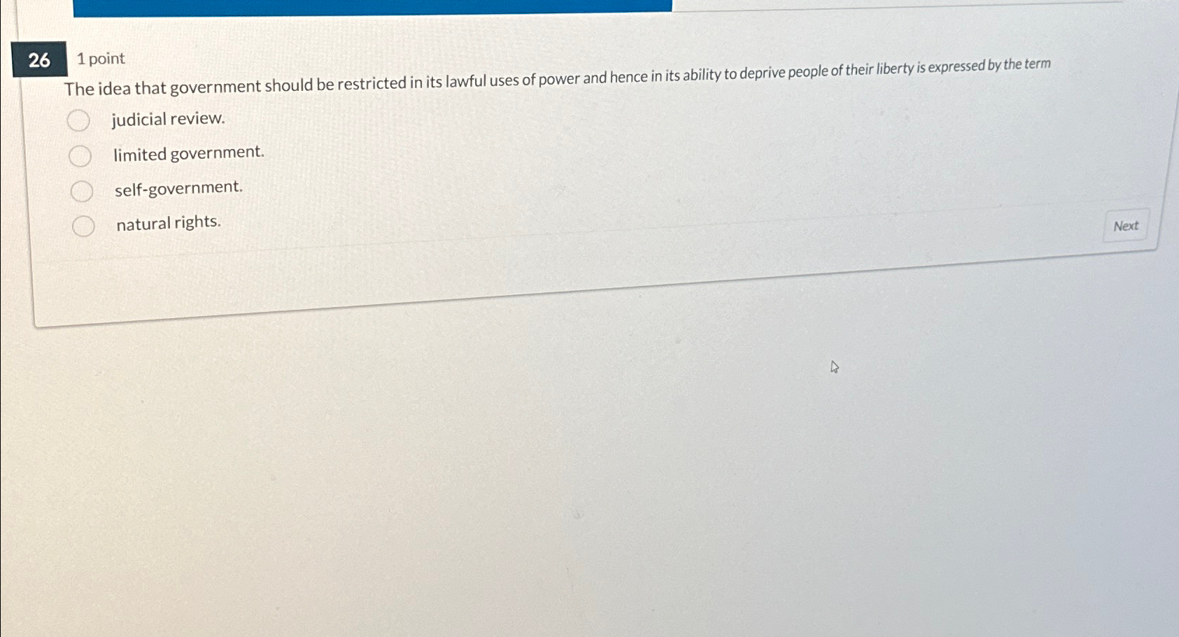 solved-261-pointthe-idea-that-government-should-be-chegg