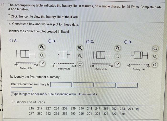 five number summary problems and answers