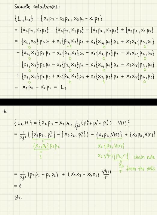 Solved My Professor Worked On A Poisson Bracket Problem | Chegg.com