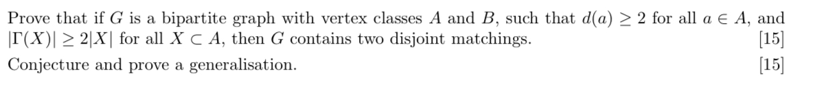 Solved Prove that if G ﻿is a bipartite graph with vertex | Chegg.com