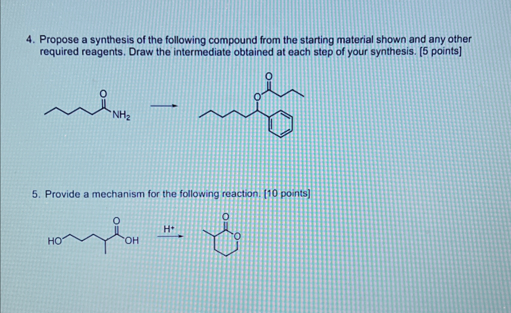 Solved Propose a synthesis of the following compound from | Chegg.com