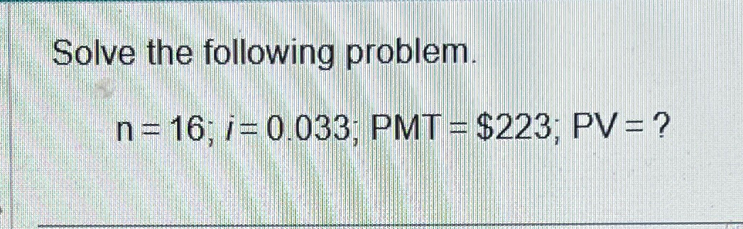 Solved Solve the following | Chegg.com