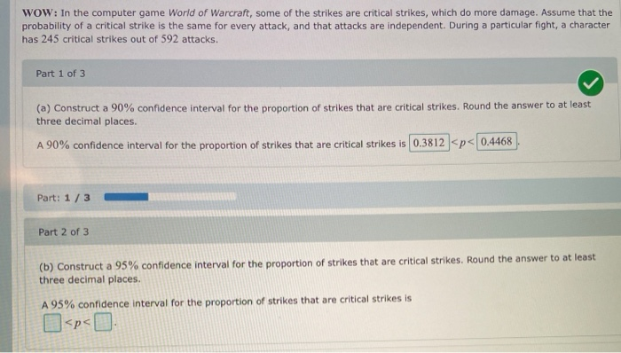 Solved WOW: In the computer game World of Warcraft, some of | Chegg.com